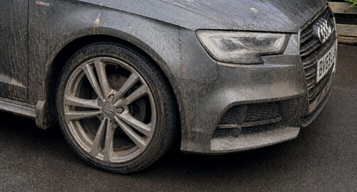 Heavily soiled exterior