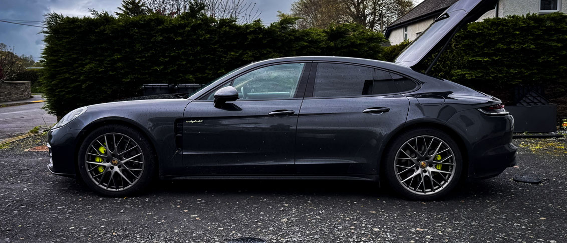 Porsche Panamera showroom detail